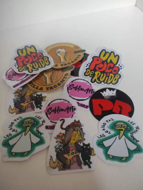 stickers sublimados personalizados en vinilo
