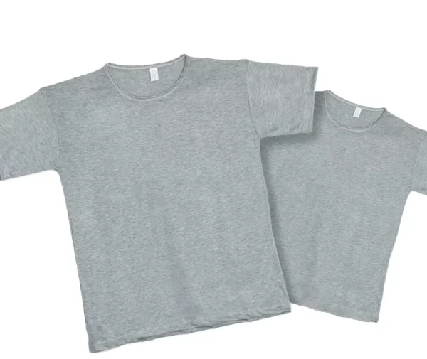 Remera gris melange sublimación personalización