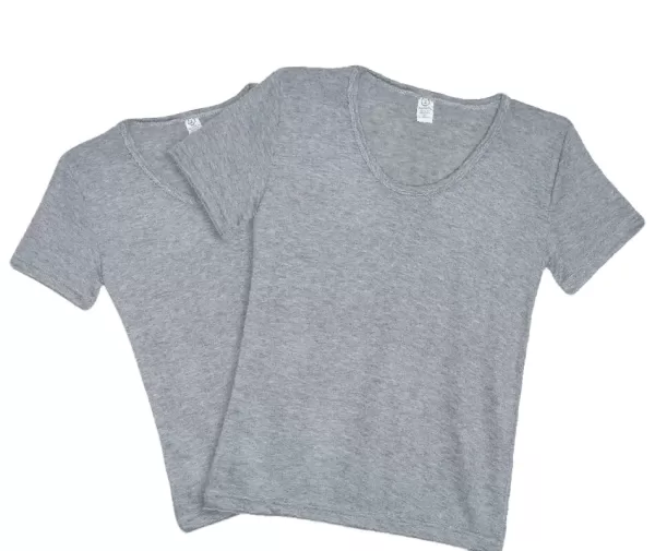 Remera Dama Entallada Lisa Melange Polyester